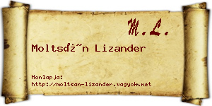 Moltsán Lizander névjegykártya